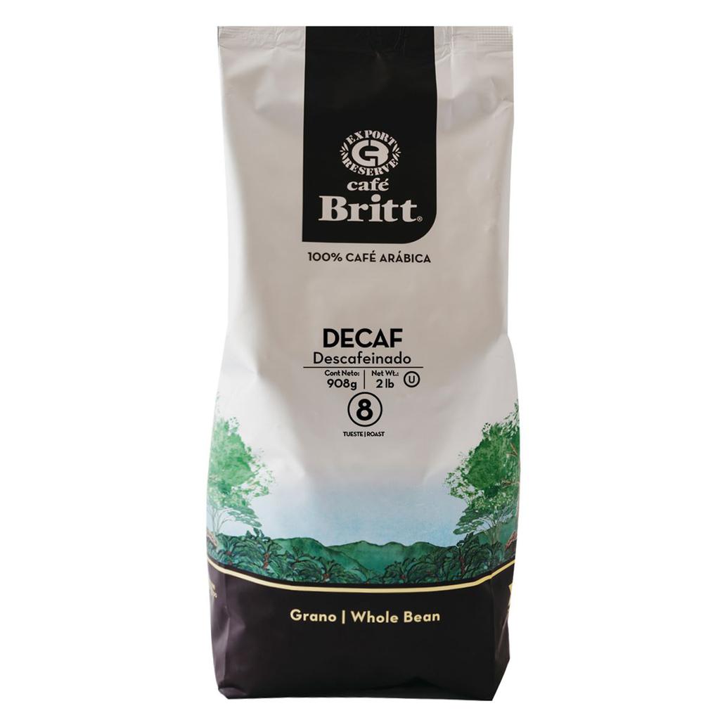 Britt Café Descafeinado Grano Entero 908 g / 2 lb