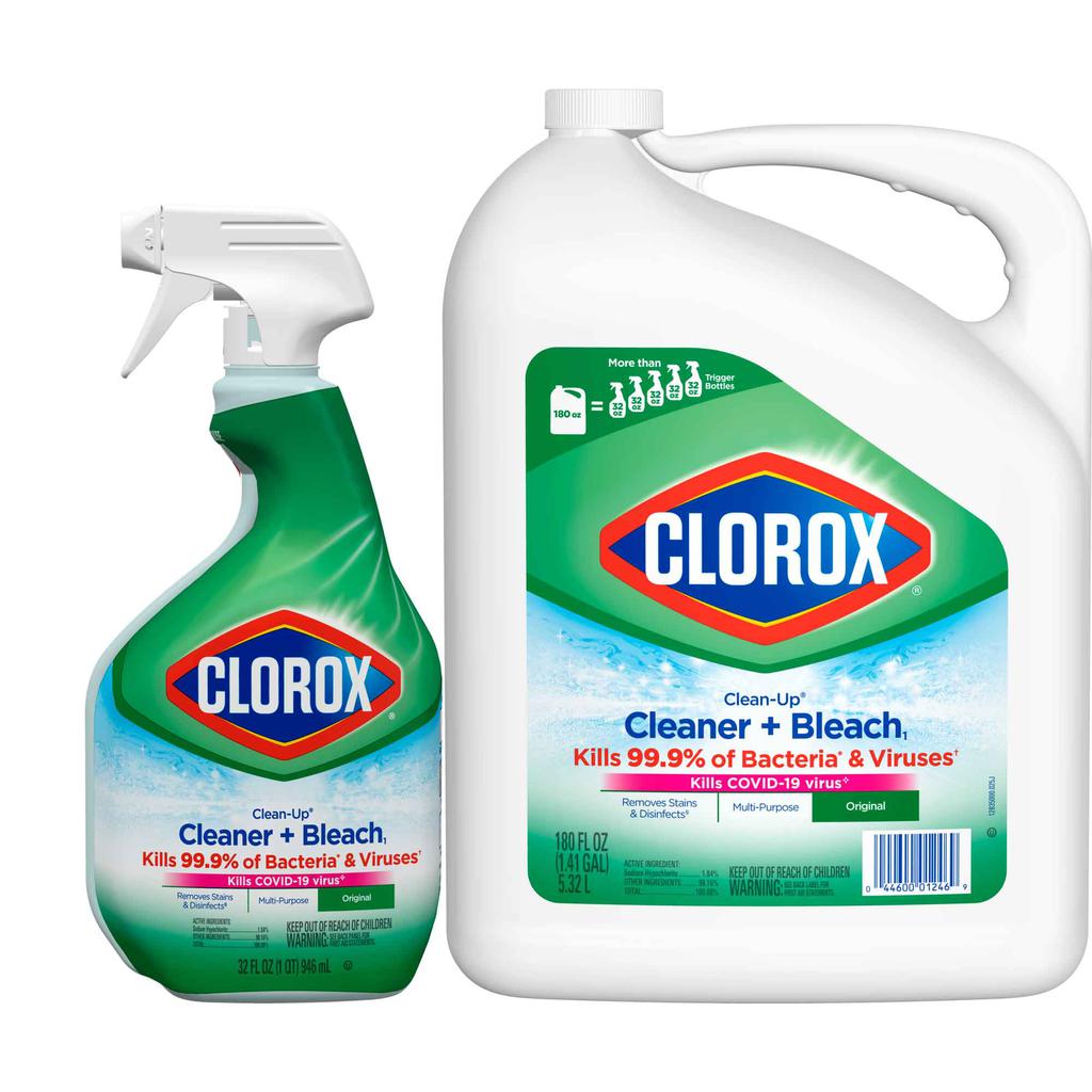 Clorox Clean-up Limpiador, Blanqueador y Desinfectante 5.32 L + 946 mL / 180 oz + 32 o