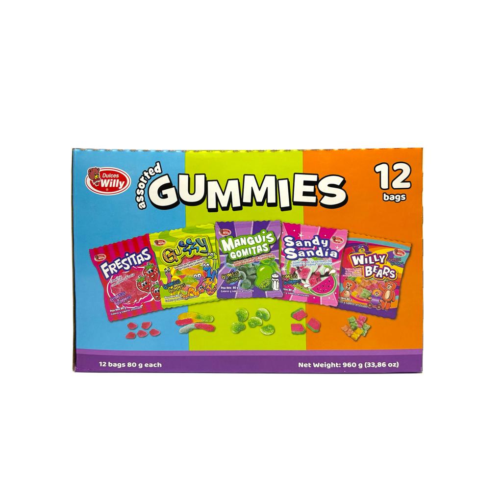 Dulces Willy Gomitas Surtidas 12 Unidades / 80 g