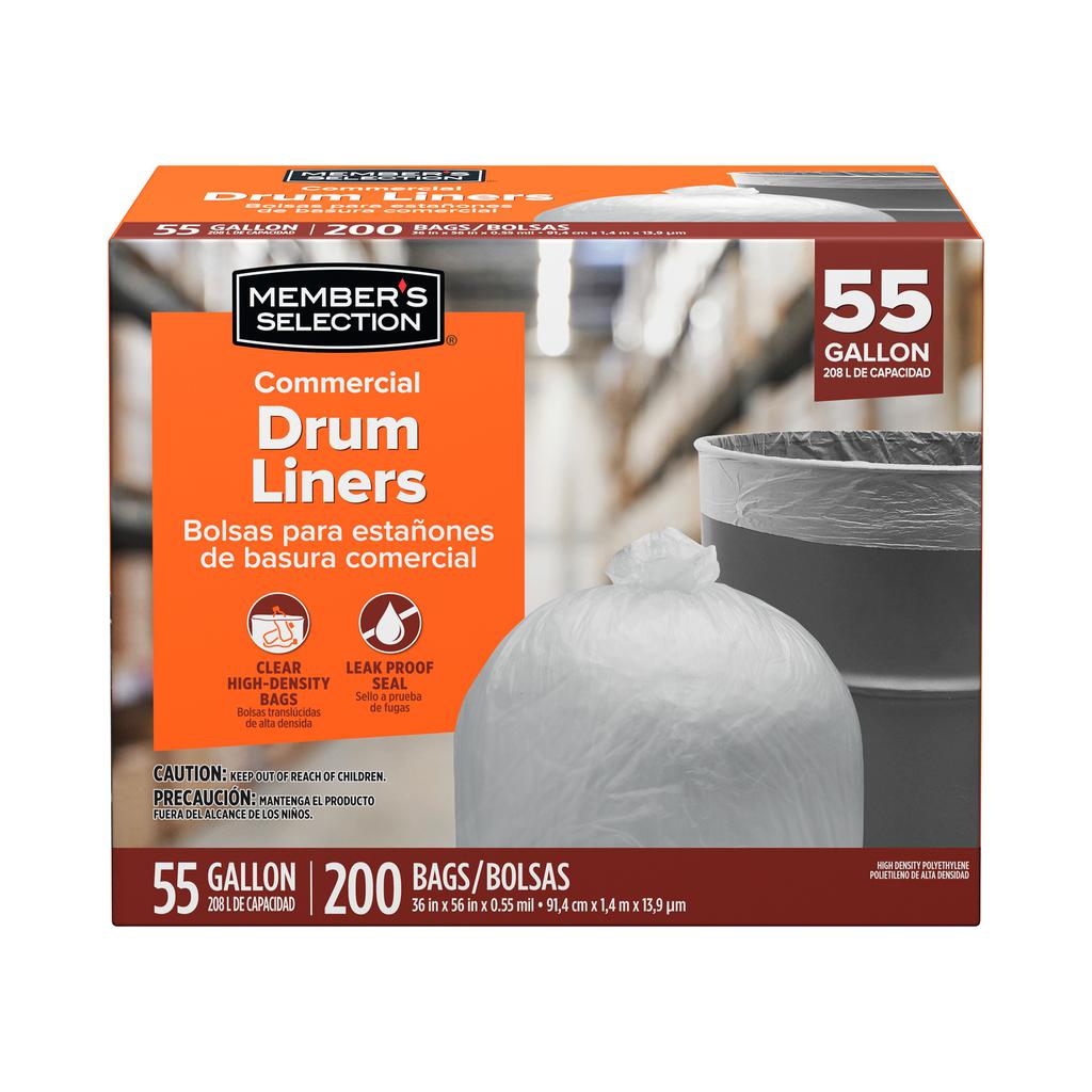 Member's Selection Bolsas para Basura de Alta Densidad con Sello a Prueba de Fugas 200 Unidades / 208 L / 55 gal