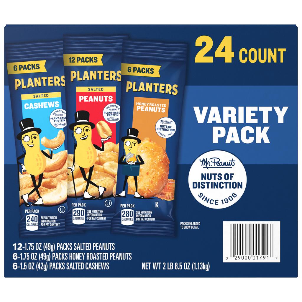 Planters Nueces Surtidas 24 Unidades