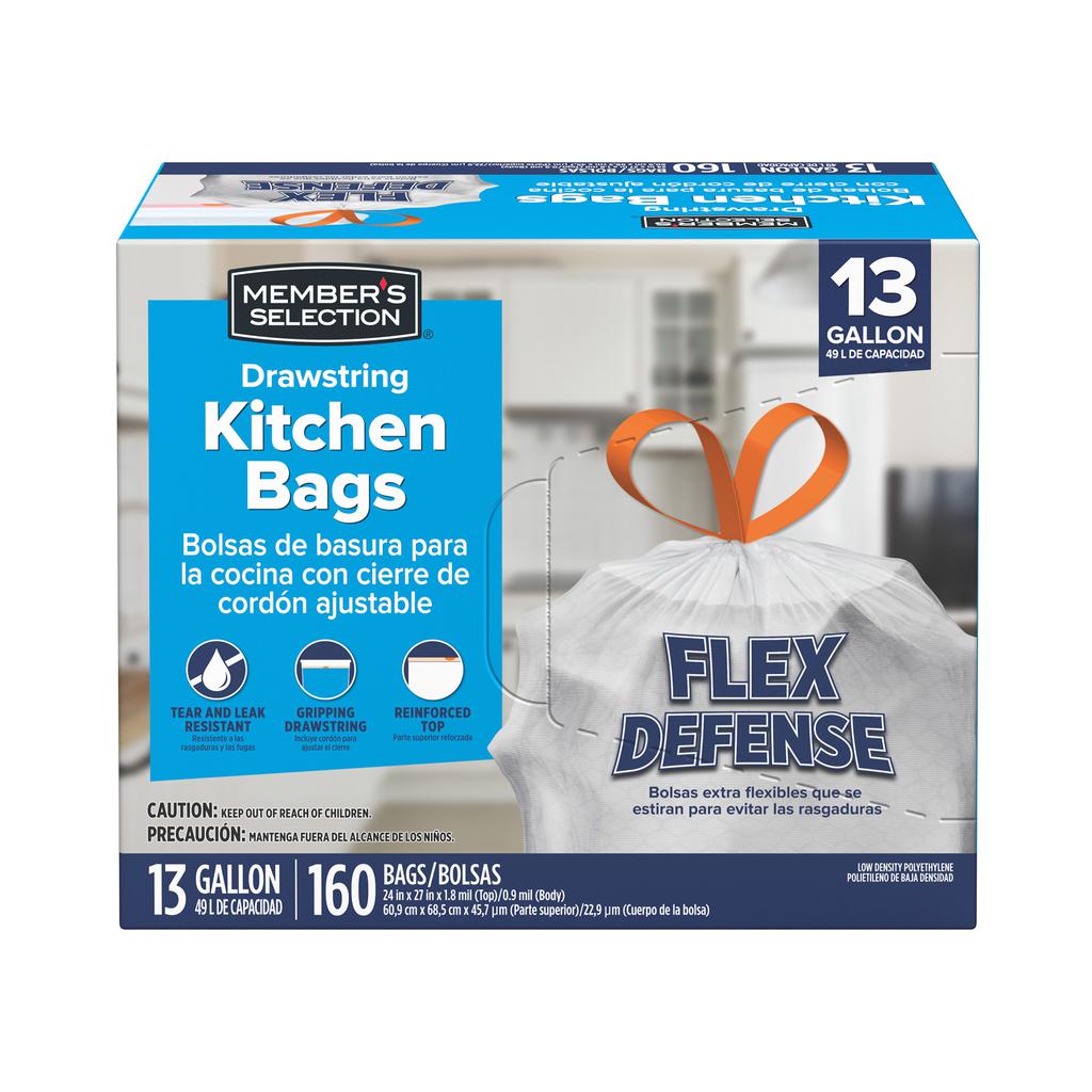 Member's Selection Bolsas para la Basura con Cordón 160 Unidades / 49 L / 13 gal