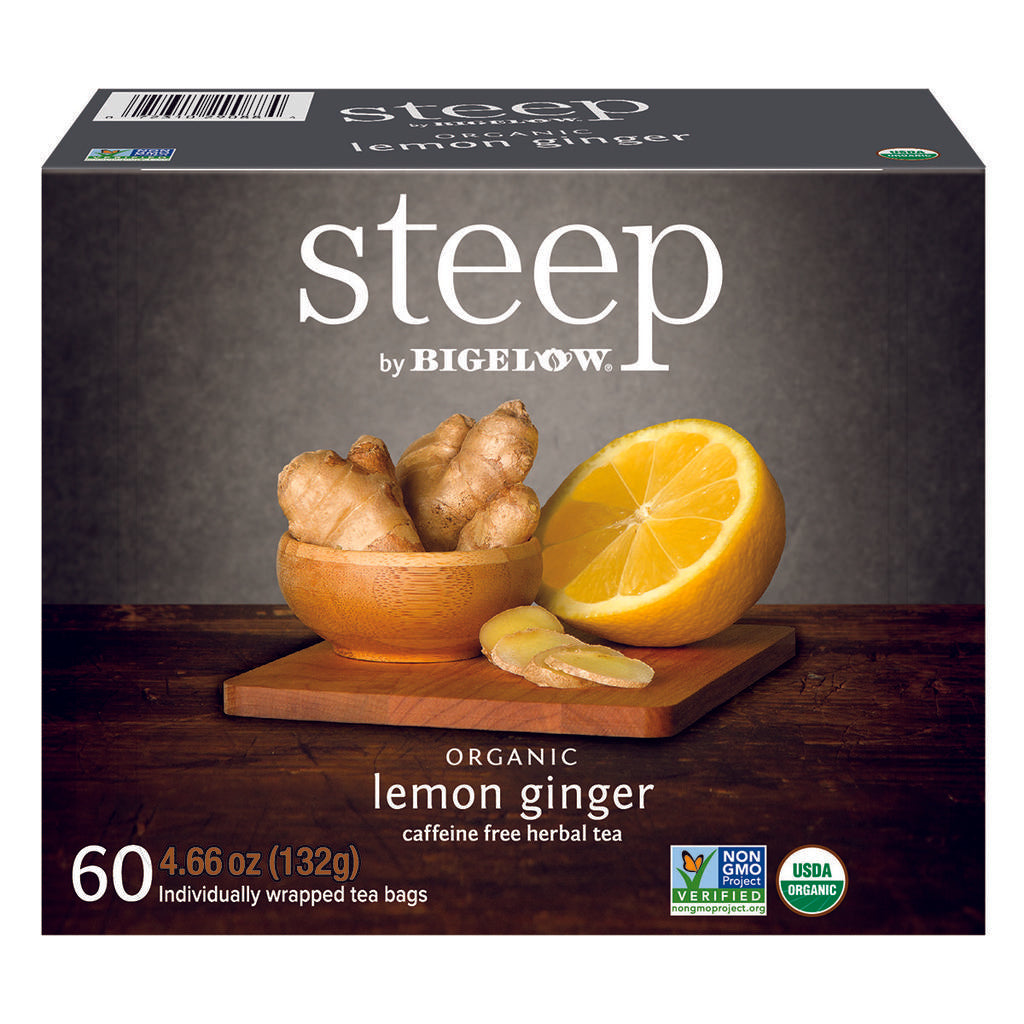 Steep Té Orgánico de Limón y Jengibre 60 bolsas / 2.2 g / 0.07 oz