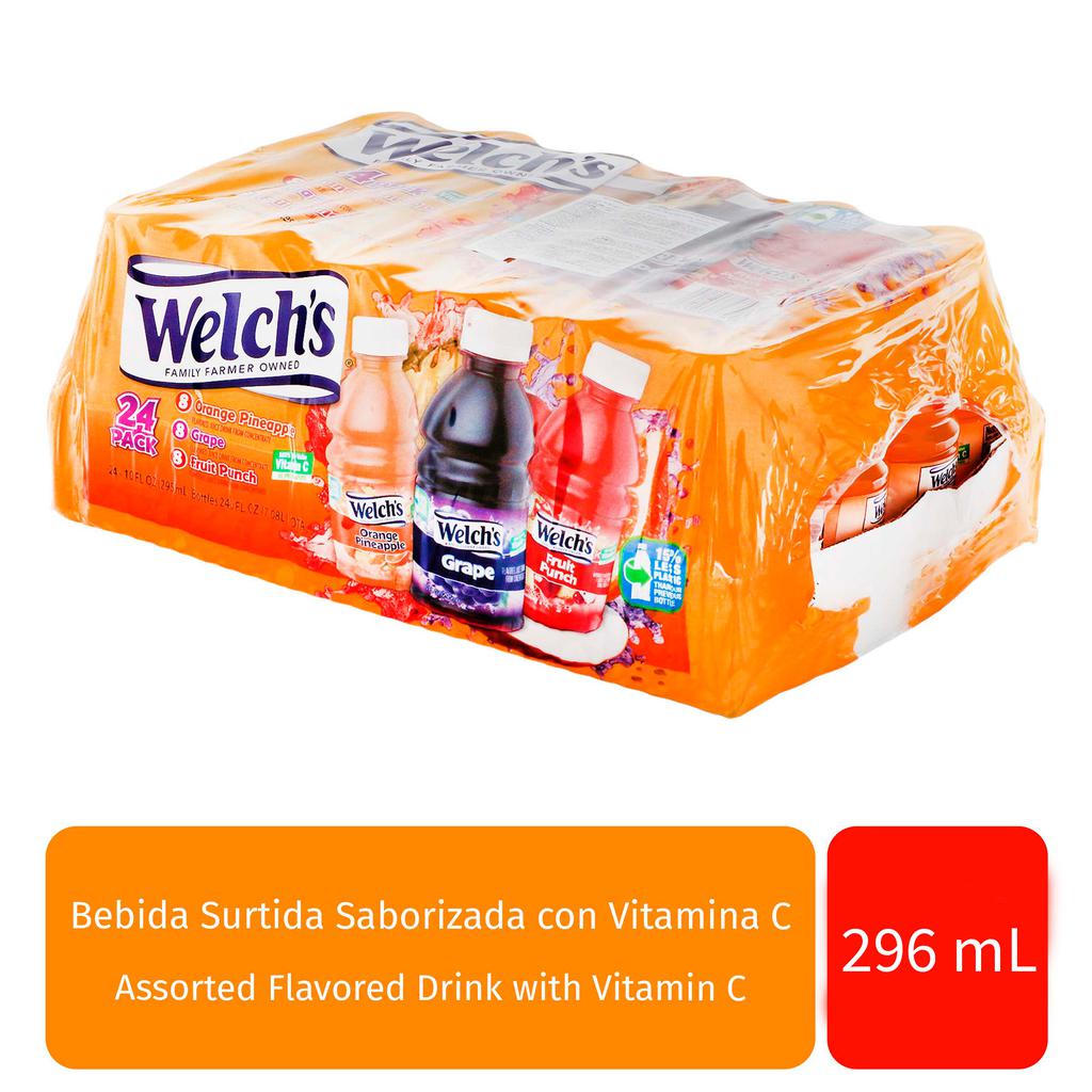 Welch's Jugos con Sabores Surtidos 24 Unidades / 296 mL / 10 oz