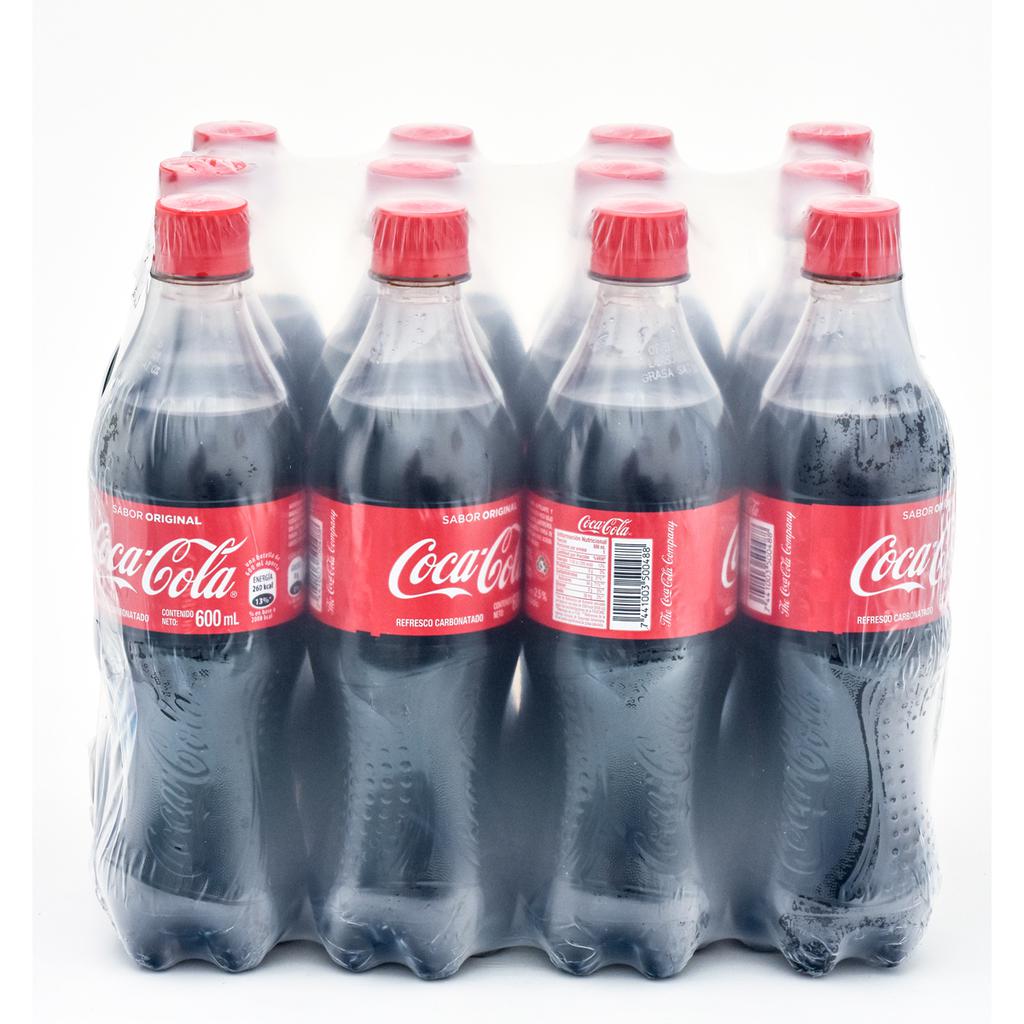 Coca Cola Bebida Gaseosa Regular 12 Unidades / 600 ml / 21 oz