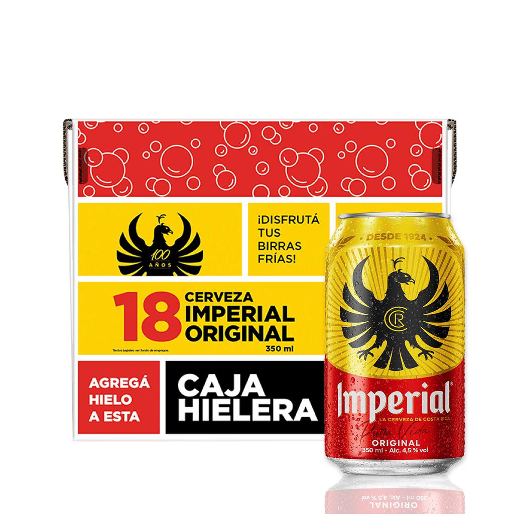 Imperial Original Cerveza 18 Unidades / 350 ml + Caja Hielera
