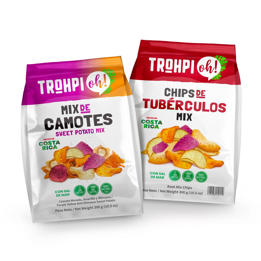 Trohpi ohTwo Pack de Chips de Camotes y Tubérculos Mixtos 2 Unidades / 300 g