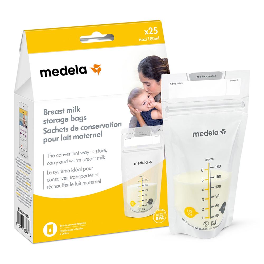 Bolsas Para Almacenar Leche Materna Medela De 6 Oz, 25 Unidades