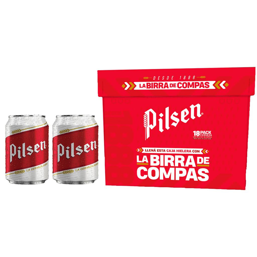 Pilsen Cerveza en Lata 18 Unidades / 350 mL