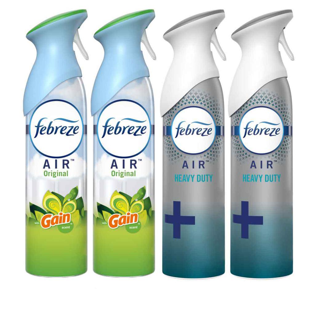 Febreze Ambientador en Spray Eliminador de Olores 4 Unidades / 250 g / 8.8 oz