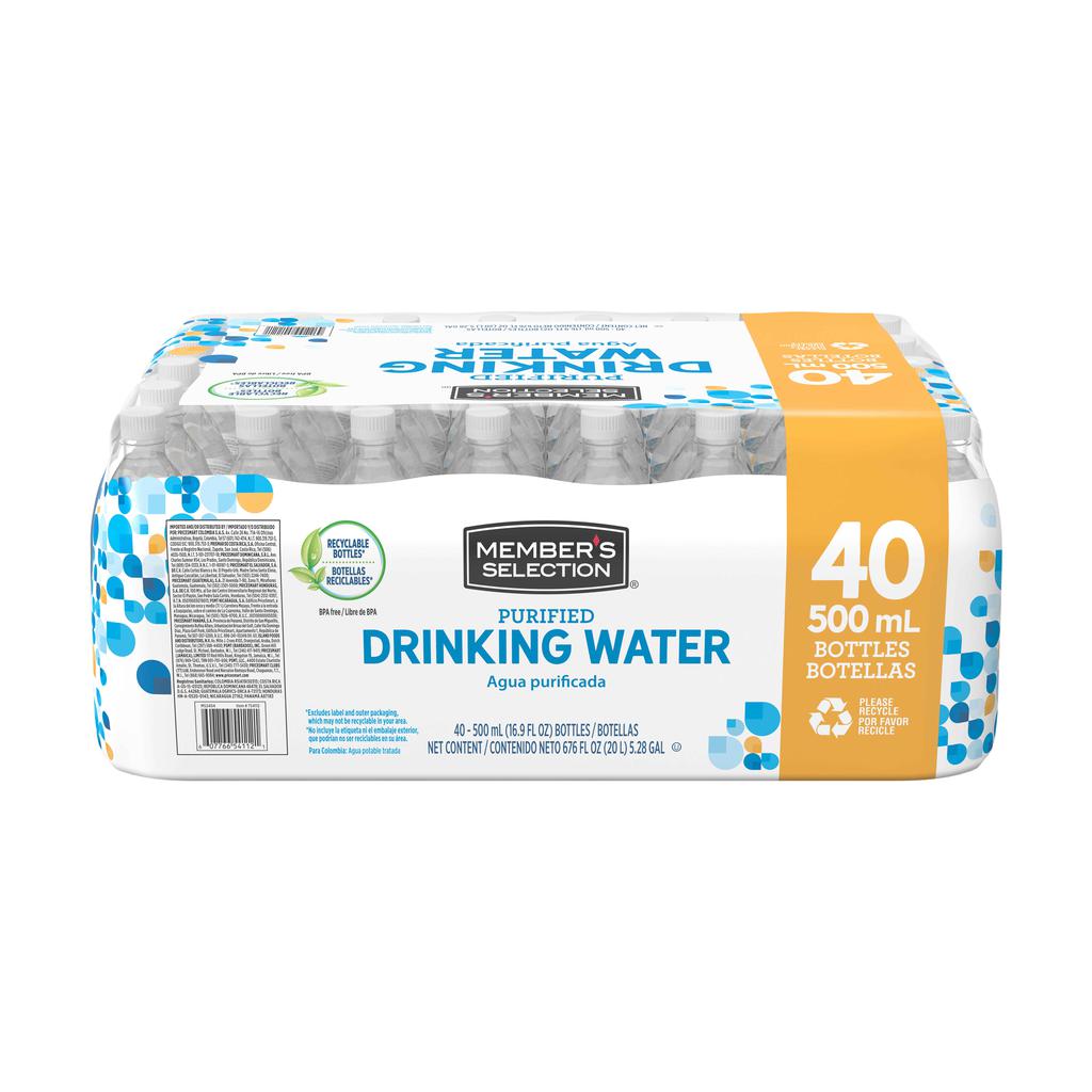 Member's Selection Agua Purificada 40 Unidades / 500 mL / 16.9 oz