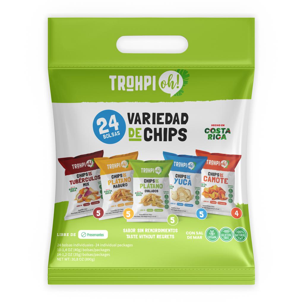 Trohpi Oh Chips Mixtos 24 Unidades